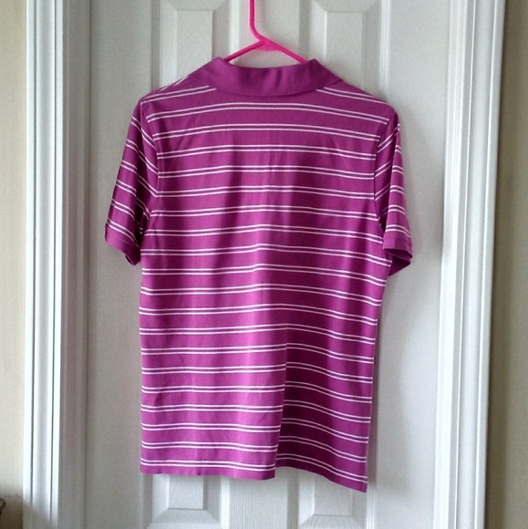 Brooks Brothers Pink White Stripe Polo Shirt Top L - Picture 4 of 5